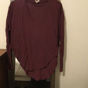 Free People Burgundy womens shirt